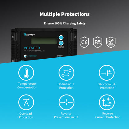 New Edition Voyager 20A PWM Waterproof Solar Charge Controller