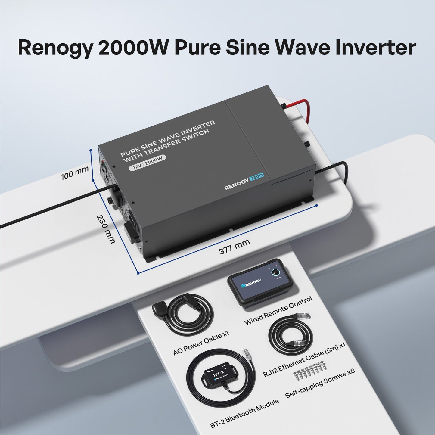 12V 2000W Pure Sine Wave Inverter  With Transfer Switch