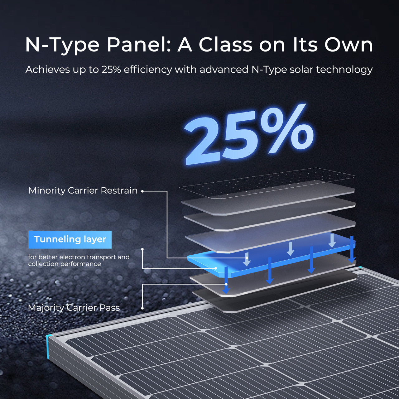 16BB N-Type 100W Solar Panel