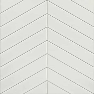 Reco Chevron White Tile Wall Panel PVC 1220(W) x 2440mm(H) Dark Grout