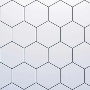 Reco White Hexagon Tile Wall Panel PVC 1220(W) x 2440mm(H) Dark Grout