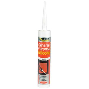 Everbuild General Purpose Silicone Sealant & Adhesive (White / 280ml)