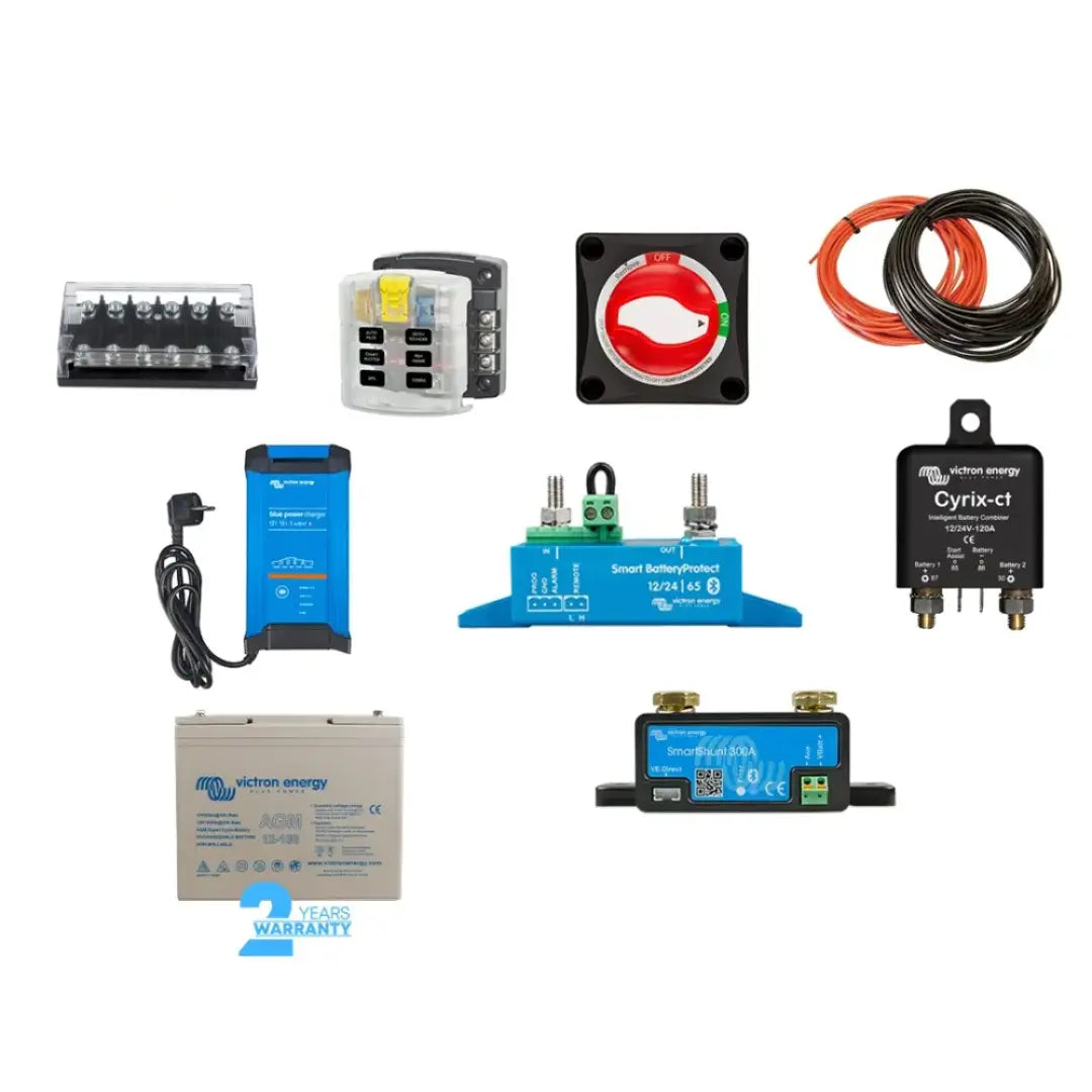 Bronze Electrical System – Basic 12V 100Ah AGM Kit Crafty Camper Supplies