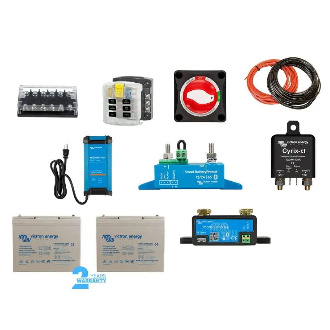 Bronze Electrical System – Basic 12V 200Ah AGM Kit Crafty Camper Supplies