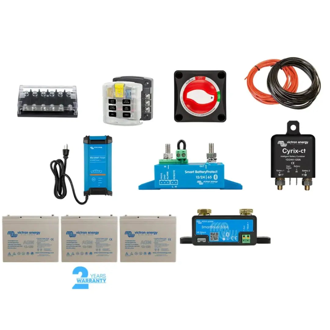 Bronze Electrical System – Basic 12V 300Ah AGM Kit Crafty Camper Supplies