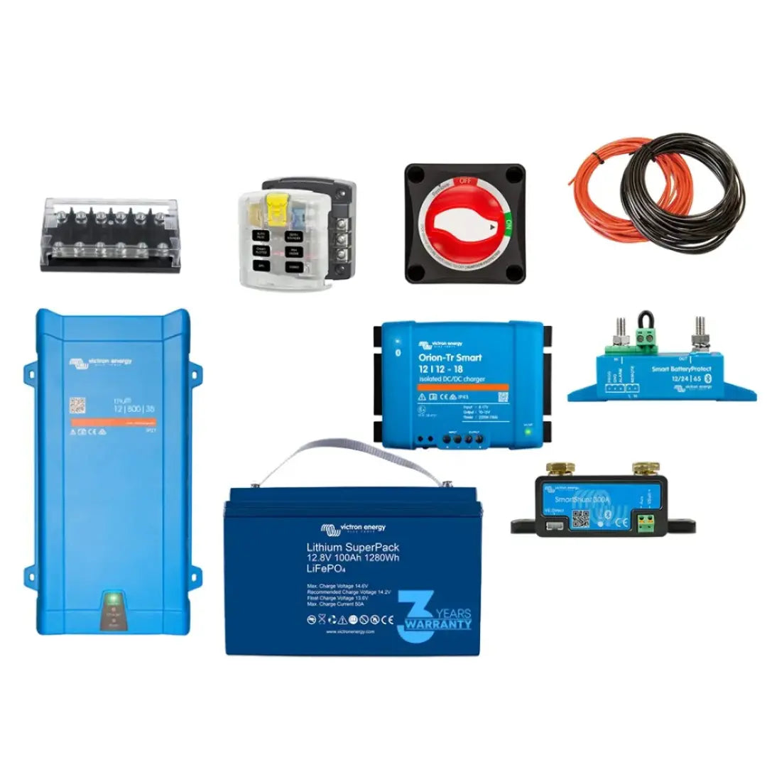 Silver Electrical System – 12V 800VA 100Ah Lithium Kit Crafty Camper Supplies
