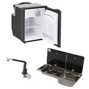 Indel B Cruise 49 Fridge, Can Hob/Sink and Cold Tap Bundle (RH Sink)