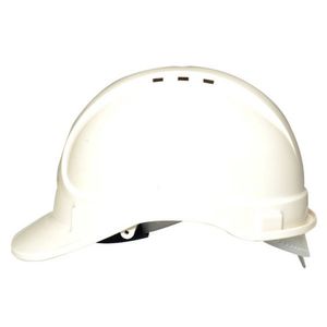 Deluxe Vented Safety Helmet White