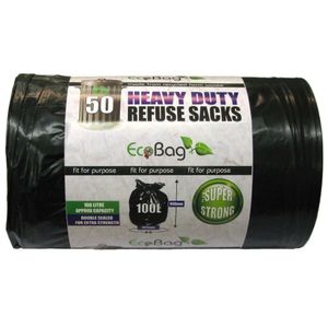 Black Polythene Refuse Sacks Pack of 50