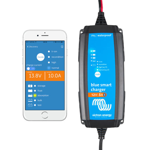 Victron Energy Blue Smart IP65s Charger 12V 5A 1 Output UK