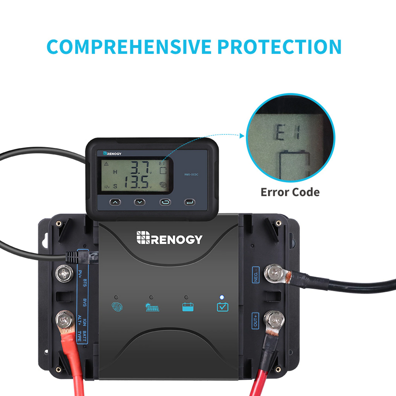 Monitoring Screen for 30/50A DC-DC MPPT Battery Charger