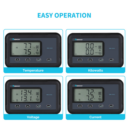 Monitoring Screen for 30/50A DC-DC MPPT Battery Charger