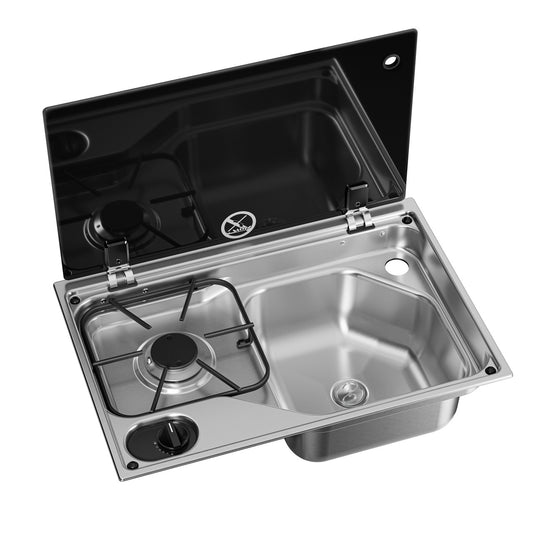Dometic CVC1525G Compact 1 Burner Hob and Sink Combination